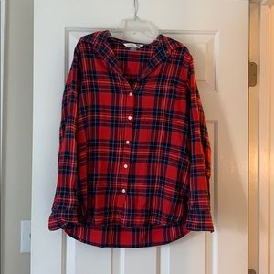 Women’s Plaid Button Down Top